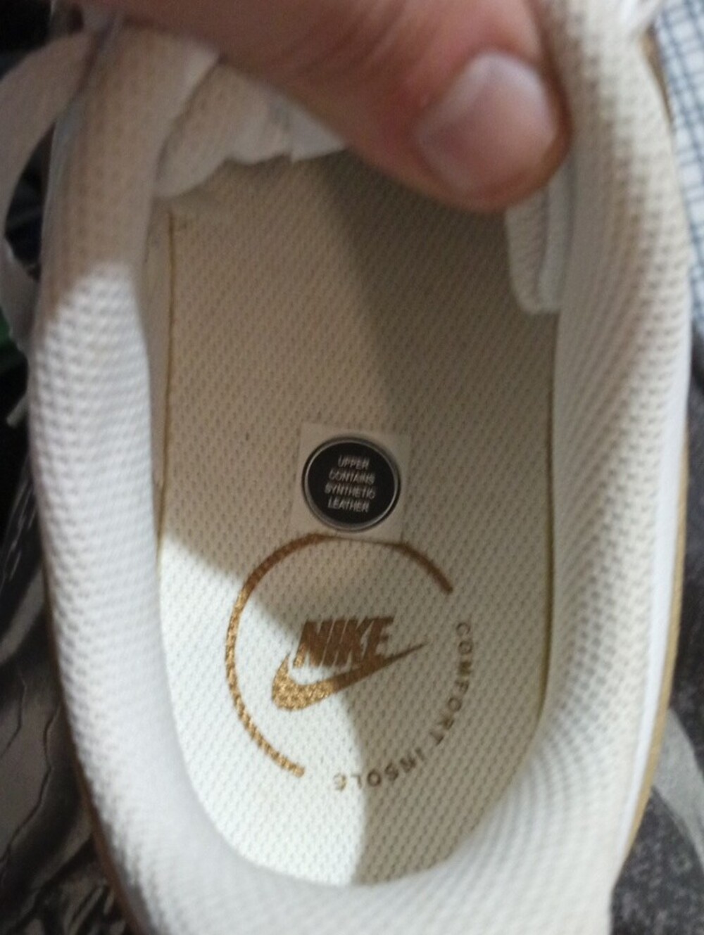 Nike White Platform Sneakers with Leopard Print Swoosh - Picture 3 of 4